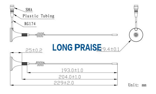 External GSM Whip magnet Antenna LPGM006