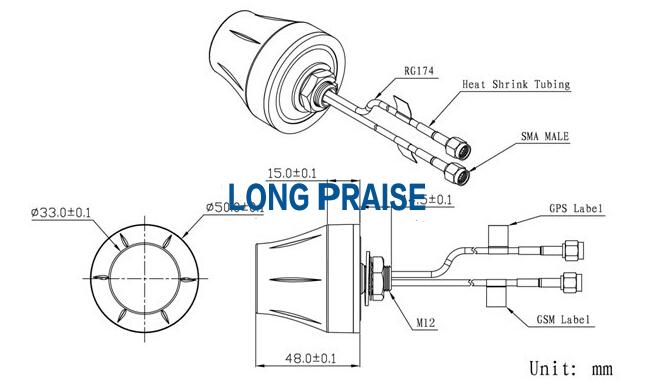 GPS and GSM Combination Antenna