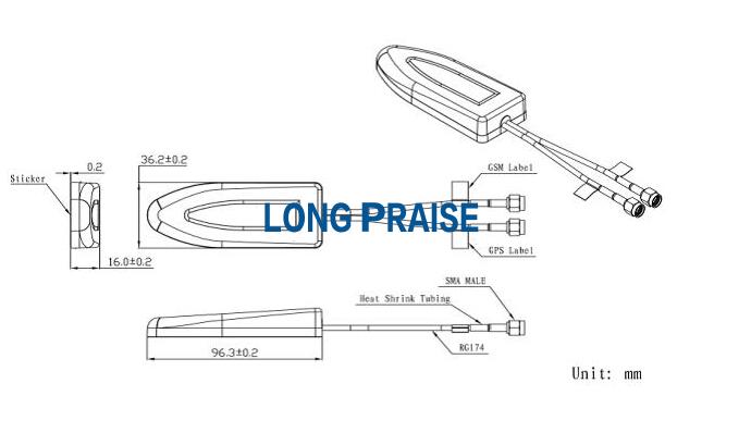 GPS and GSM Combination Antenna