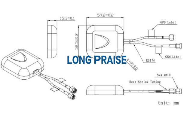 GPS and GSM Combination Antenna