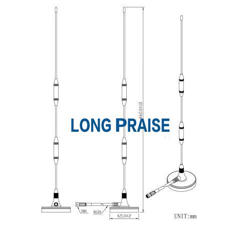 Wide band GSM/3G/WIFI/CDMA antenna