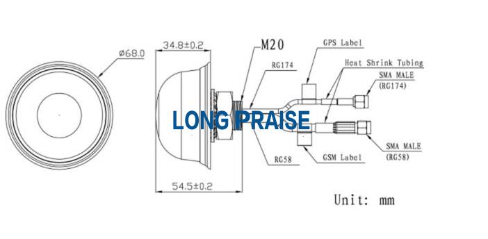 Waterproof External GSM Antenna with screw