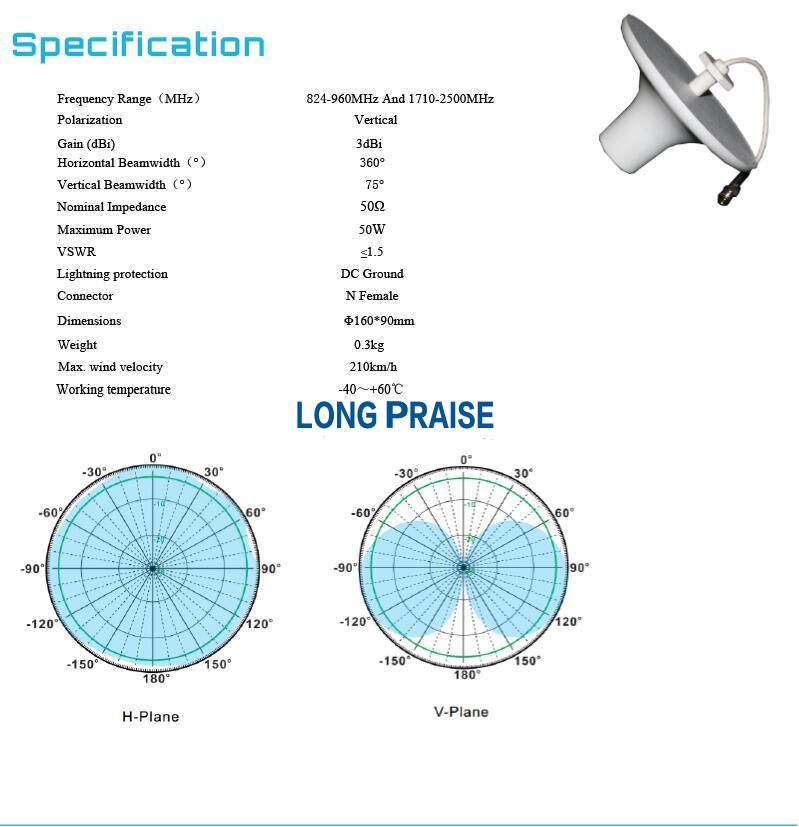Omni 800-2500mhz 3db Celling Antenna